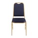 Chaises de banquet à dossier carré Bolero bleues (Lot de 4)