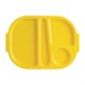 Petits plateaux repas à compartiments en polypropylène Olympia Kristallon jaunes 321mm (Box 10)