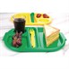Petits plateaux repas à compartiments en polypropylène Olympia Kristallon verts 321mm (Box 10)