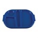 Petits plateaux repas à compartiments en polypropylène Olympia Kristallon bleus 321mm (Box 10)