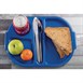 Petits plateaux repas à compartiments en polypropylène Olympia Kristallon bleus 321mm (Box 10)