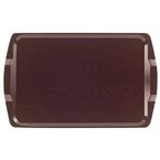 Plateau stratifié rectangulaire avec poignées Capri Cambro wengé 640mm