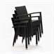 Fauteuils en rotin PE Bolero anthracite (Lot de 4)