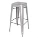 Tabourets hauts en acier galvanisé Bolero Bistro gris argenté (lot de 4)