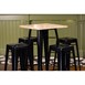 Tabourets hauts en acier galvanisé Bolero Bistro noirs (lot de 4)