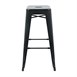 Tabourets hauts en acier galvanisé Bolero Bistro noirs (lot de 4)
