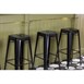 Tabourets hauts en acier galvanisé Bolero Bistro noirs (lot de 4)