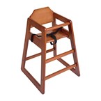 Chaise haute en bois Bolero finition bois foncé