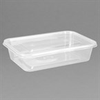 Boîtes en plastique micro-ondables avec couvercles Fiesta Recyclable (lot de 250)