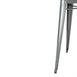 Table carrée en acier gris métallisé Bolero Bistro 668mm