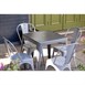 Table carrée en acier gris métallisé Bolero Bistro 668mm