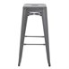Tabourets hauts en acier galvanisé Bolero Bistro gris métalisé (lot de 4)