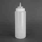 Distributeur de sauce à col large Vogue 909ml transparent