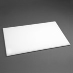 Planche à découper anti-bactérienne en haute densité Hygiplas blanche