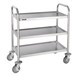 Chariot de débarrassage inox 3 niveaux petite taille Vogue