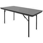 Table rectangulaire pliante grise en ABS Bolero 1520mm