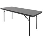 Table rectangulaire pliante grise en ABS Bolero 1830mm