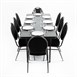 Table rectangulaire pliante grise en ABS Bolero 1830mm