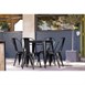 Table carrée en acier noir Bolero Bistro 668mm