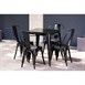 Table carrée en acier noir Bolero Bistro 668mm