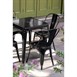 Table carrée en acier noir Bolero Bistro 668mm