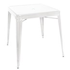 Table carrée en acier blanc Bolero Bistro 668mm