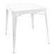 Table carrée en acier blanc Bolero Bistro 668mm