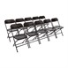 Chaises pliantes Bolero noires (Lot de 10)
