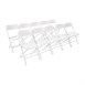 Chaises pliantes Bolero blanches (Lot de 10)