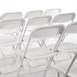 Chaises pliantes Bolero blanches (Lot de 10)