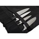 Trousse enroulable en tissu avec sangle Dick noire 11 pièces