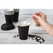 Gobelets boissons chaudes simple paroi noirs Fiesta Recyclable 340ml 