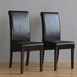 Chaises en simili cuir à dossier incurvé Bolero noires (Lot de 2)