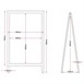 Panneau de trottoir Olympia cadre en bois 850 x 500mm