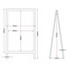 Panneau de trottoir Olympia cadre en bois 1200 x 700mm