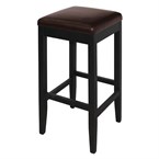 Tabourets de bar haut en simili cuir Bolero marron foncé (Lot de 2)