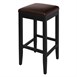 Tabourets de bar haut en simili cuir Bolero marron foncé (Lot de 2)