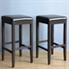 Tabourets de bar haut en simili cuir Bolero marron foncé (Lot de 2)