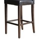 Tabouret de bar haut avec dossier en simili cuir Bolero marron foncé