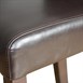 Tabouret de bar haut avec dossier en simili cuir Bolero marron foncé