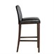 Tabouret de bar haut avec dossier en simili cuir Bolero marron foncé
