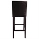 Tabouret de bar haut avec dossier en simili cuir Bolero marron foncé