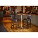 Tabouret de bar haut avec dossier en simili cuir Bolero marron foncé