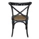 Chaises en bois patiné avec dossier croisé Bolero noires (lot de 2)