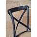 Chaises en bois patiné avec dossier croisé Bolero noires (lot de 2)