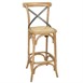Tabouret de bar en bois avec dossier croisé Bolero métal