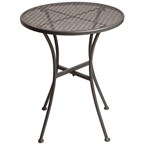 Table bistro ronde en acier ajouré Bolero grise 600mm
