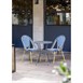 Table bistro ronde en acier ajouré Bolero grise 600mm