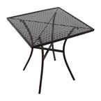 Table bistro carrée en acier ajouré Bolero noire 700mm
