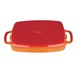Plat en fonte rectangulaire Vogue orange 1,8L